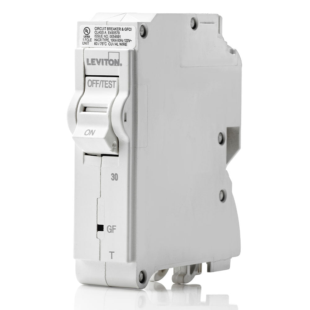 Leviton GFCI Thermal Magnetic Branch Circuit Breaker, 1-Pole
