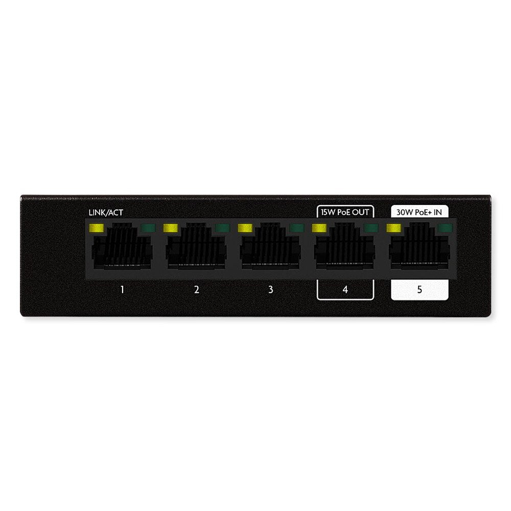 Luxul 5-Port Unmanaged PoE+ Gigabit Compact Switch with PoE Passthrough