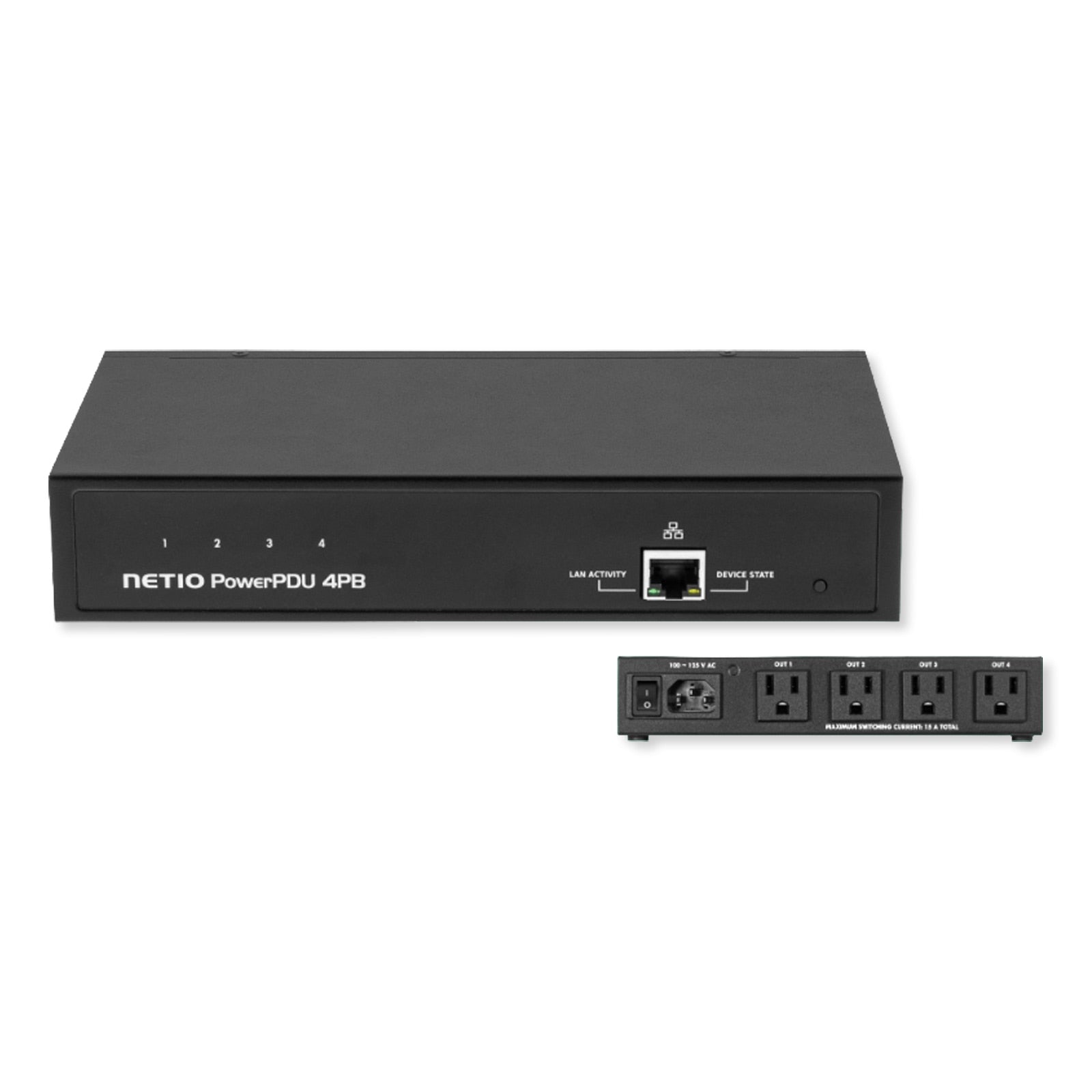 NETIO PowerPDU 4PB Smart Power Distribution Unit, 4x NEMA 5-15R Outlets