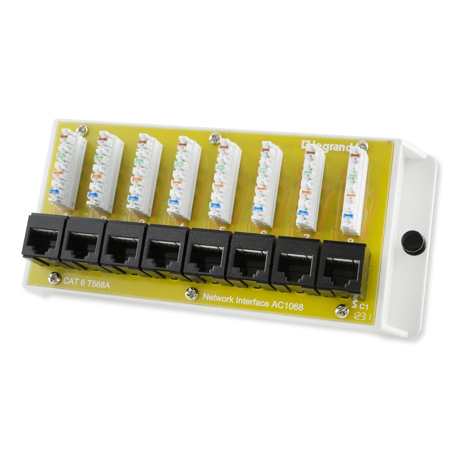 On-Q/Legrand 8 Port Cat6 Network Interface Module