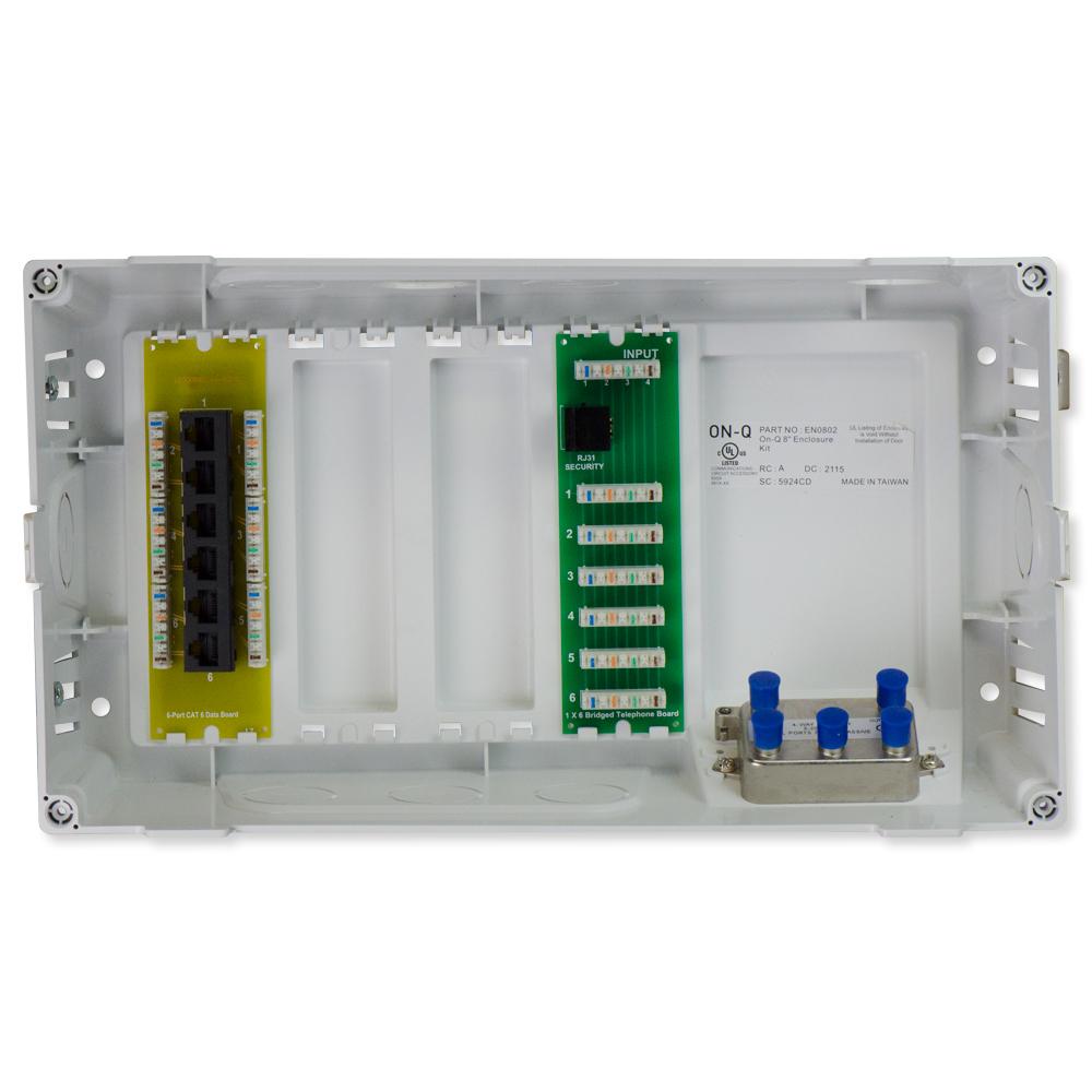 On-Q/Legrand 8" MDU Enclosure Kit with Cat6 Data Kit