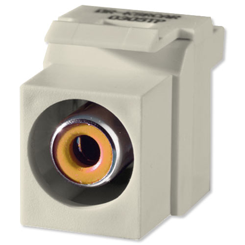 On-Q/Legrand RCA Keystone Snap-In Connector, Yellow Insert