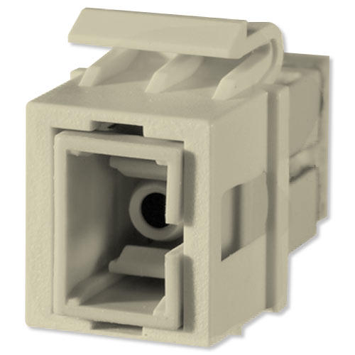 On-Q/Legrand ST Fiber Optic Keystone Snap-In Connector, Phosphor Bronze Sleeve