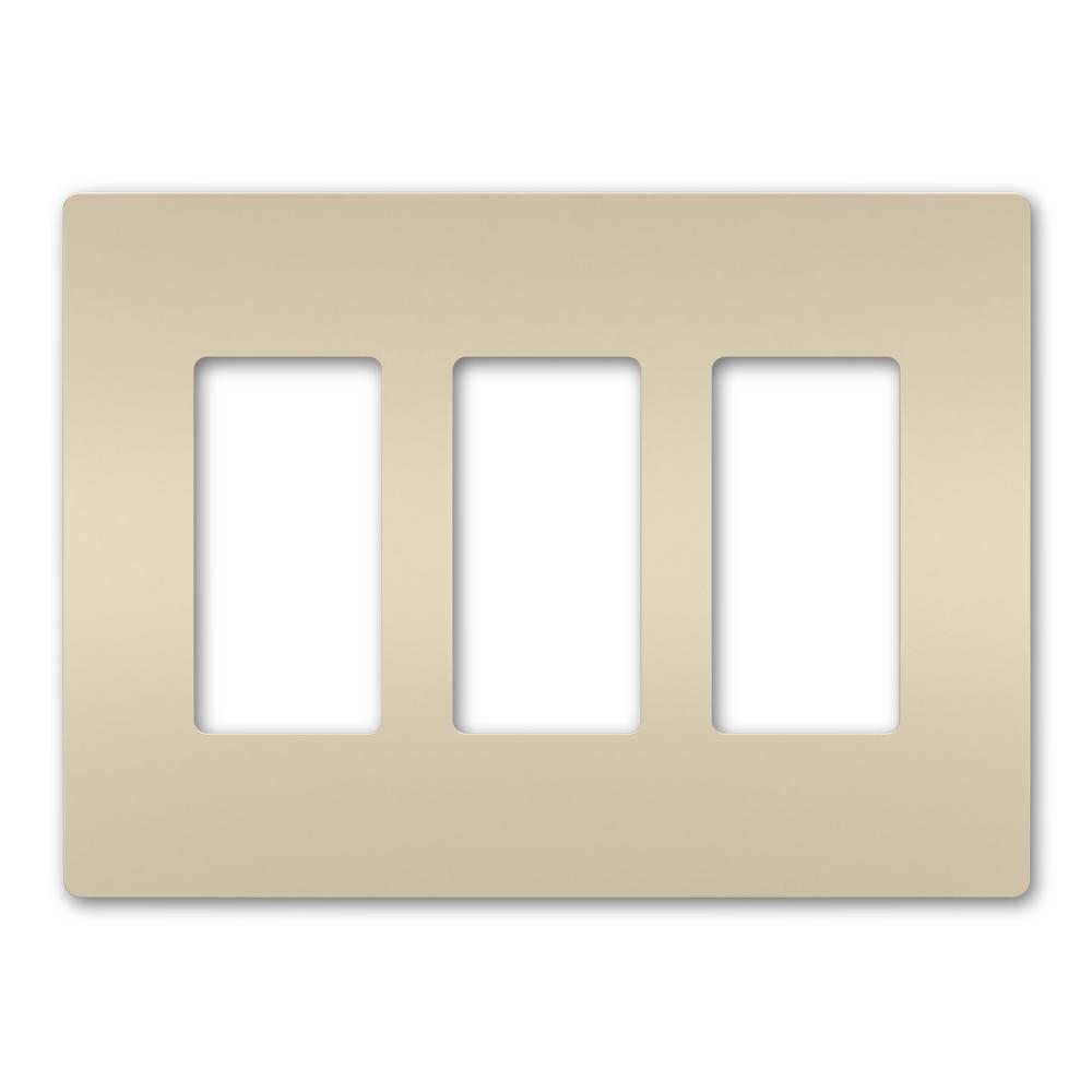 On-Q/Legrand Radiant Screwless Wallplate, 3-Gang