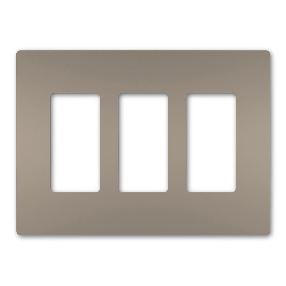 On-Q/Legrand Radiant Screwless Wallplate, 3-Gang
