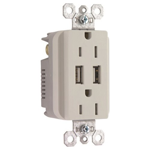 TradeMaster USB Charger & Tamper-Resistant Receptacle