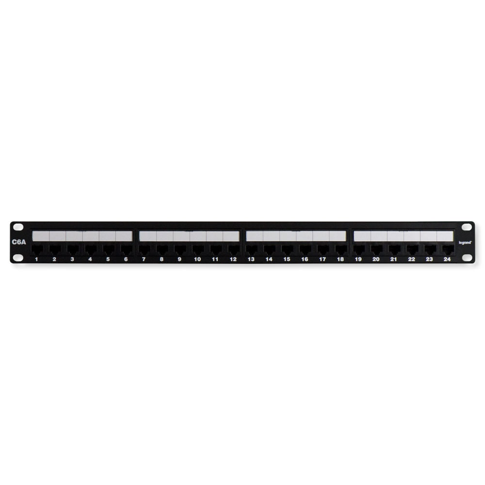 On-Q/Legrand 24-Port Cat6A Rack-Mount Patch Panel