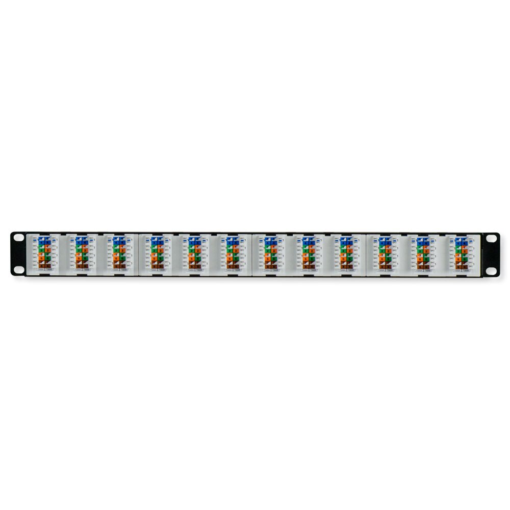 On-Q/Legrand 24-Port Cat6A Rack-Mount Patch Panel