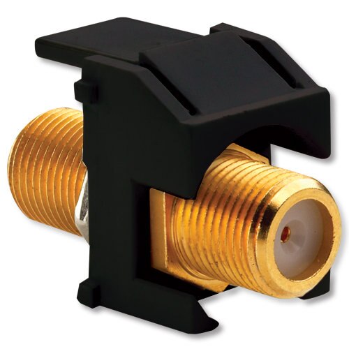 On-Q/Legrand Recessed F Keystone Snap-In Connector (Gold-Plated)