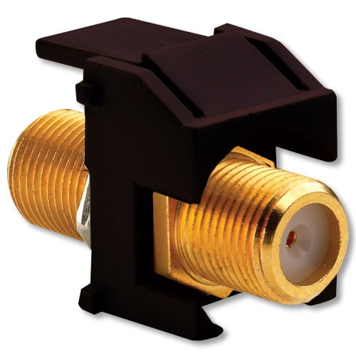 On-Q/Legrand Recessed F Keystone Snap-In Connector (Gold-Plated)