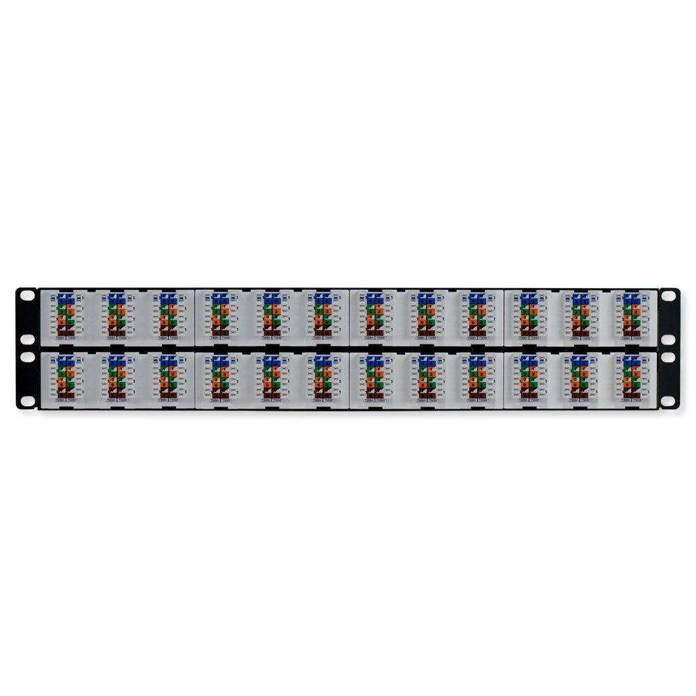 On-Q/Legrand 48-Port Cat6A Rack-Mount Patch Panel