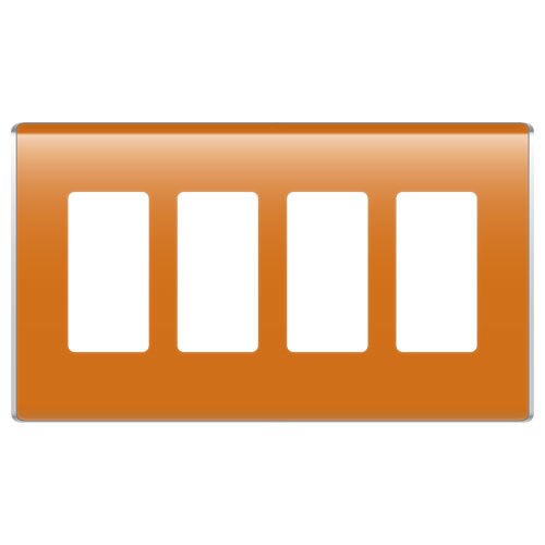 On-Q/Legrand Studio Design Wallplate, 4-Gang