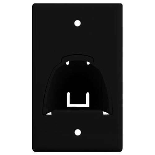 On-Q/Legrand Hinged Bullnose Cable Access Wallplate, 1-Gang