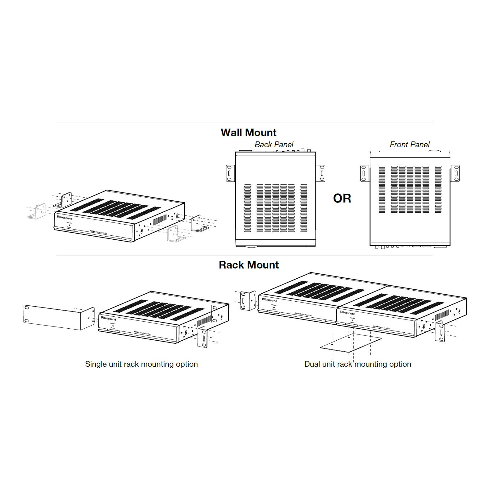 Russound Half-Rack Digital Amplifier, 2-Channel