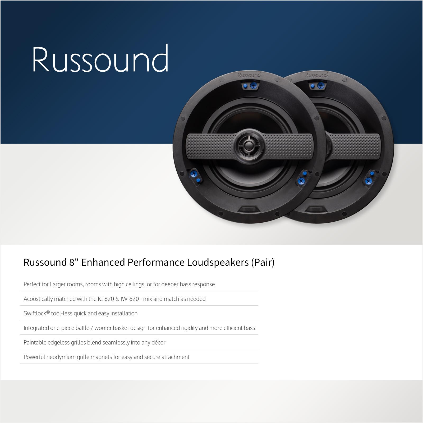 Russound 8" Enhanced Performance Loudspeakers (Pair)