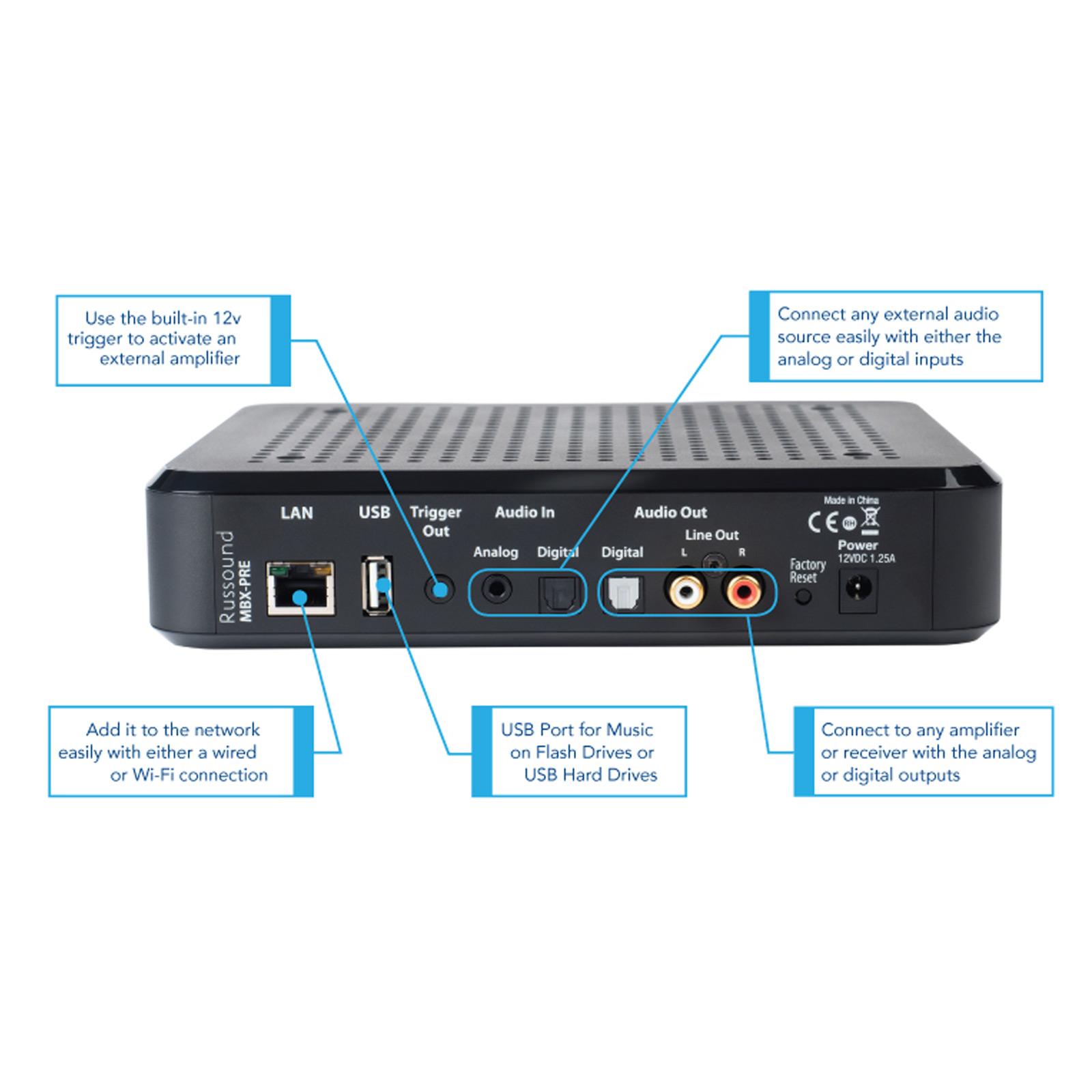 Russound MBX-PRE Wi-Fi Streaming Audio Player
