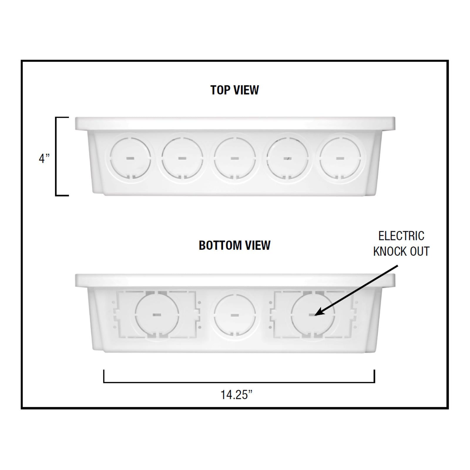 SCP Low Voltage Media Enclosure, No Cover, 28 in, 5 pack