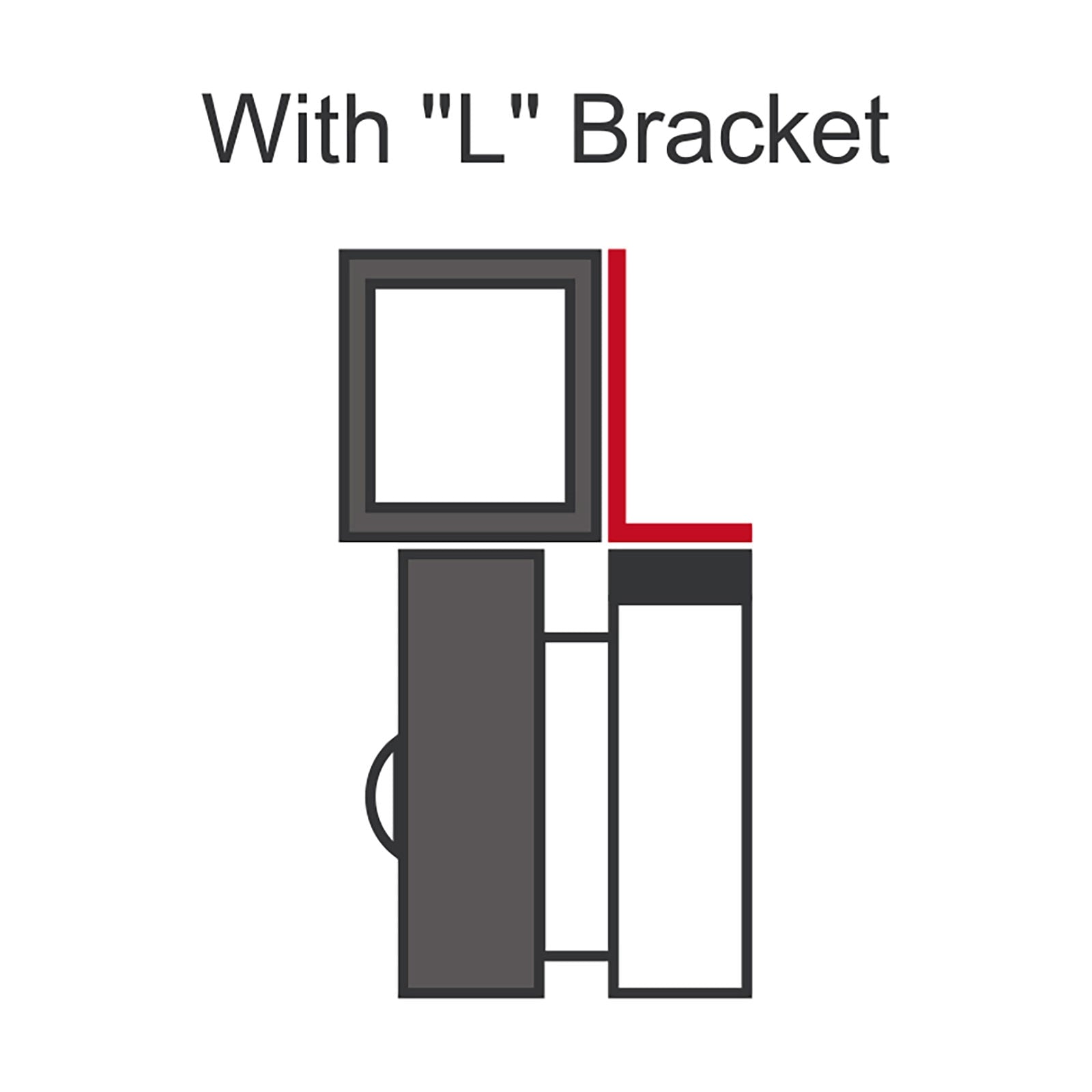 Seco-Larm Enforcer L Bracket for 1,200 Lbs. Maglock, Black