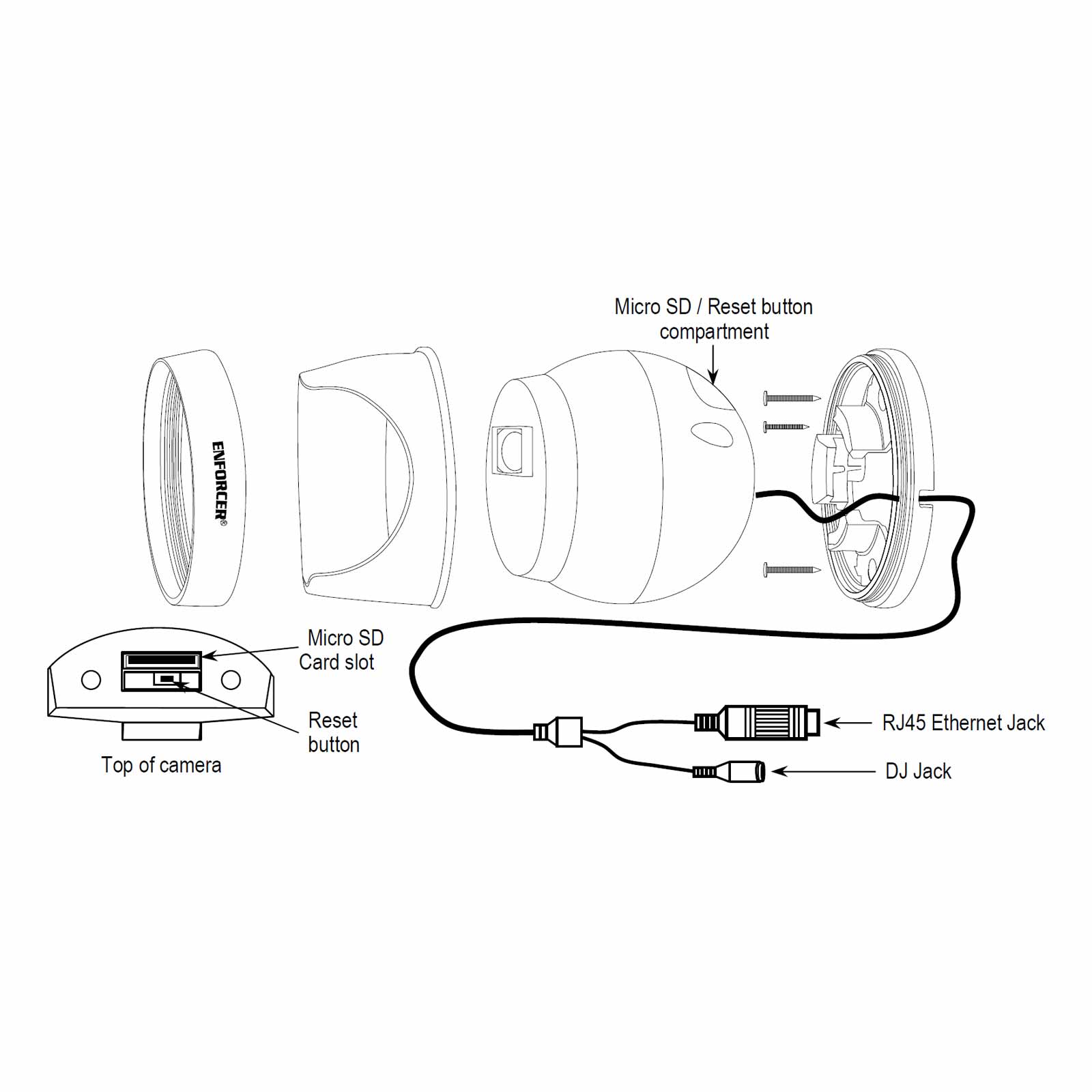 Seco-Larm ENFORCER 4K (8MP) IP Turret Camera, 2.8mm Fixed Lens