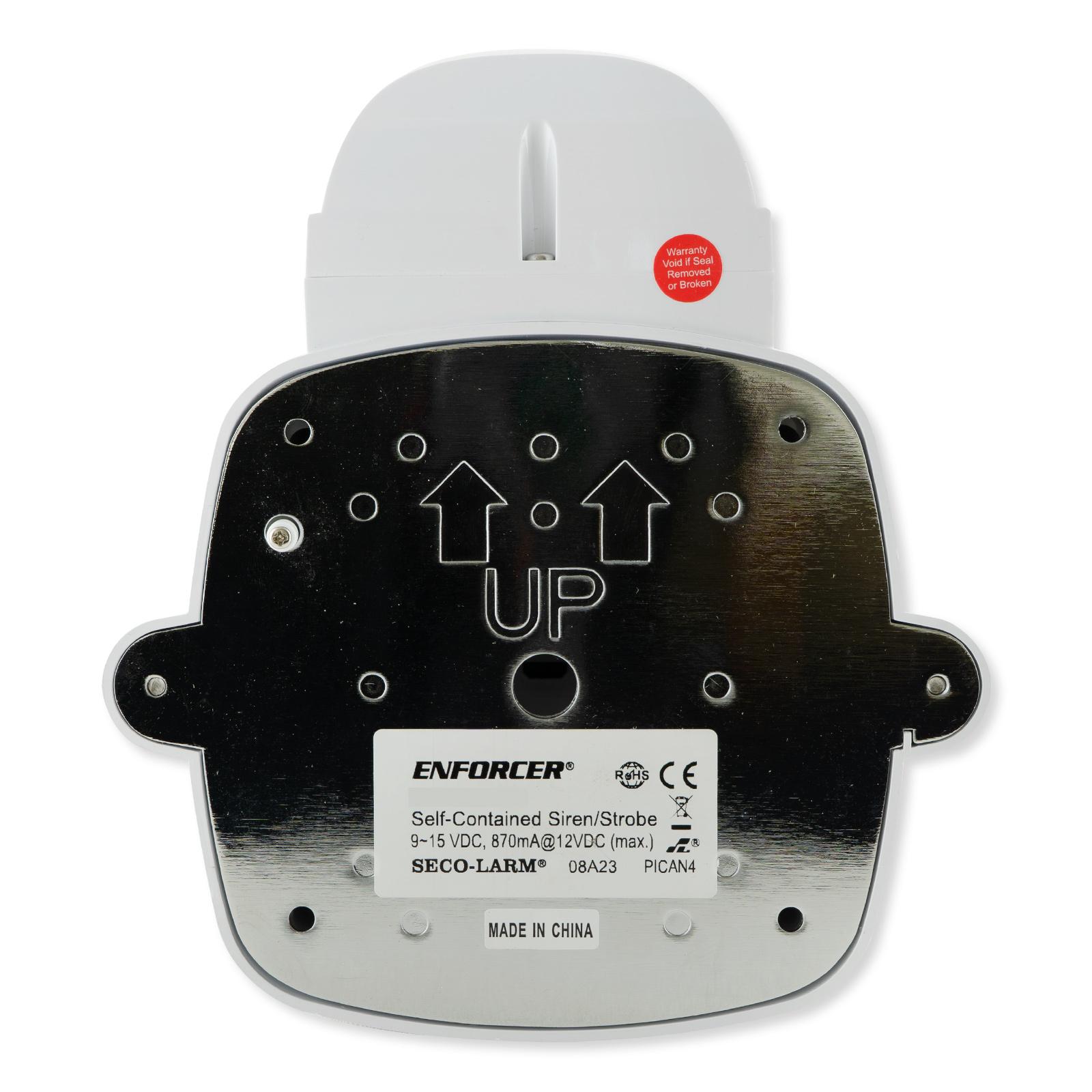 Seco-Larm Enforcer Self-Contained Siren/Strobe with Audio Input, Clear (Open Box)