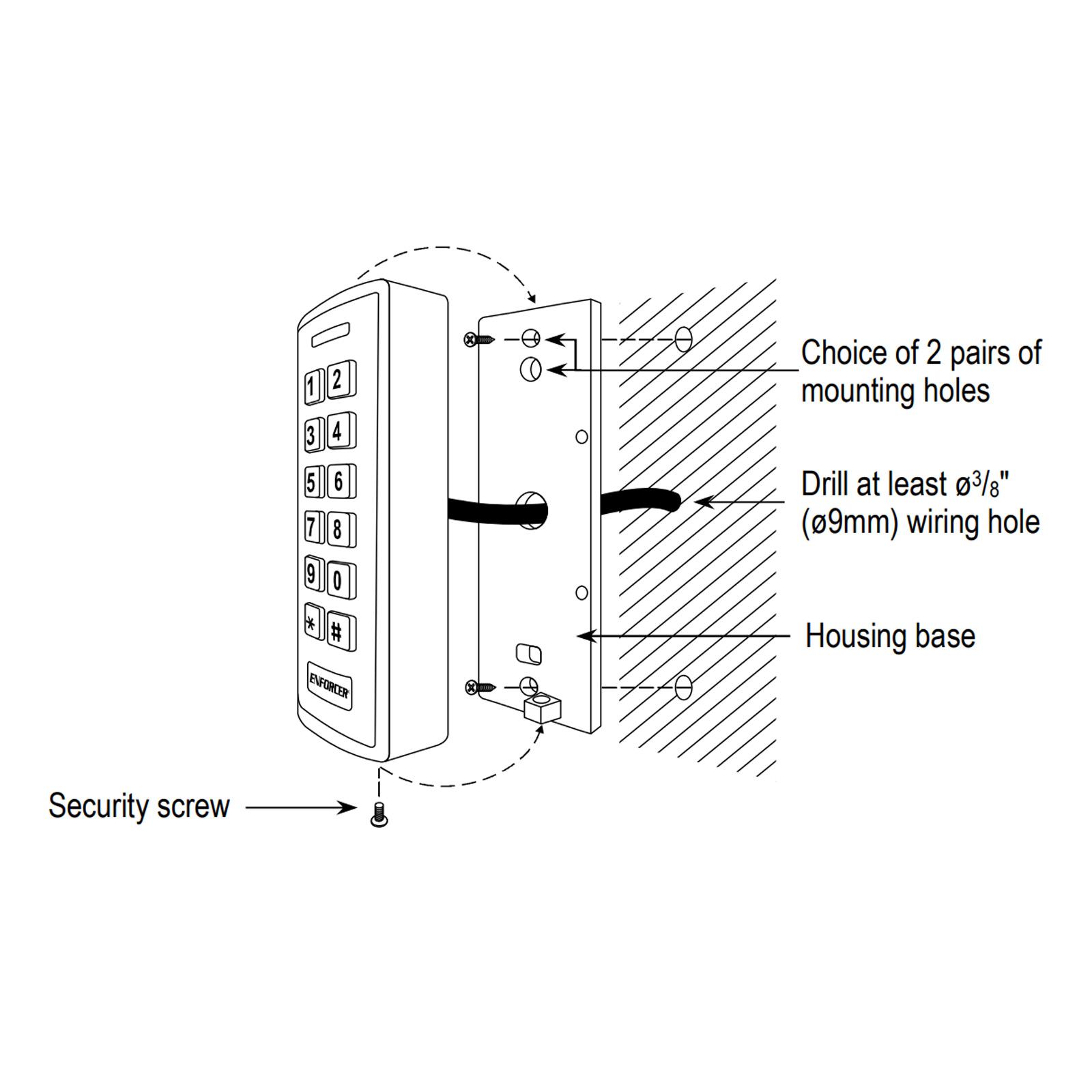 Seco-Larm ENFORCER Outdoor Stand-Alone/Wiegand Keypad with Proximity Reader