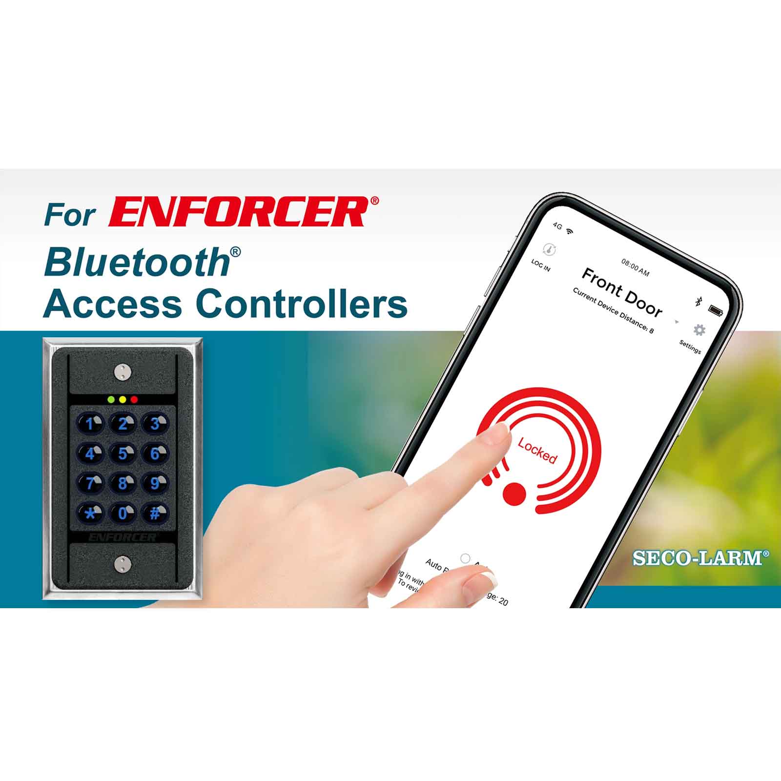 Seco-Larm Enforcer Indoor Bluetooth Access Controller Keypad With Proximity Card Reader