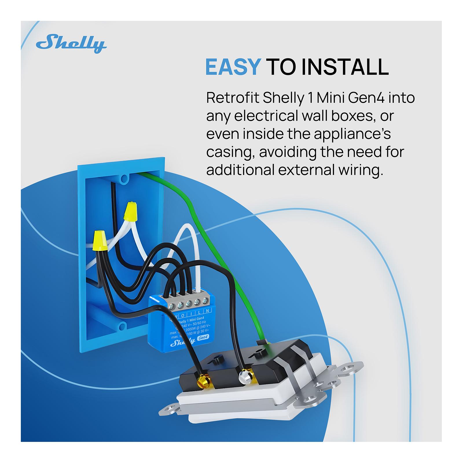 Shelly 1 Mini Gen4 Compact Smart Switch
