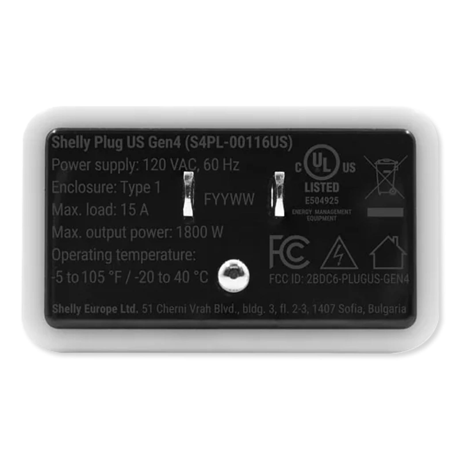 Shelly Plug Gen4 US 1 pack