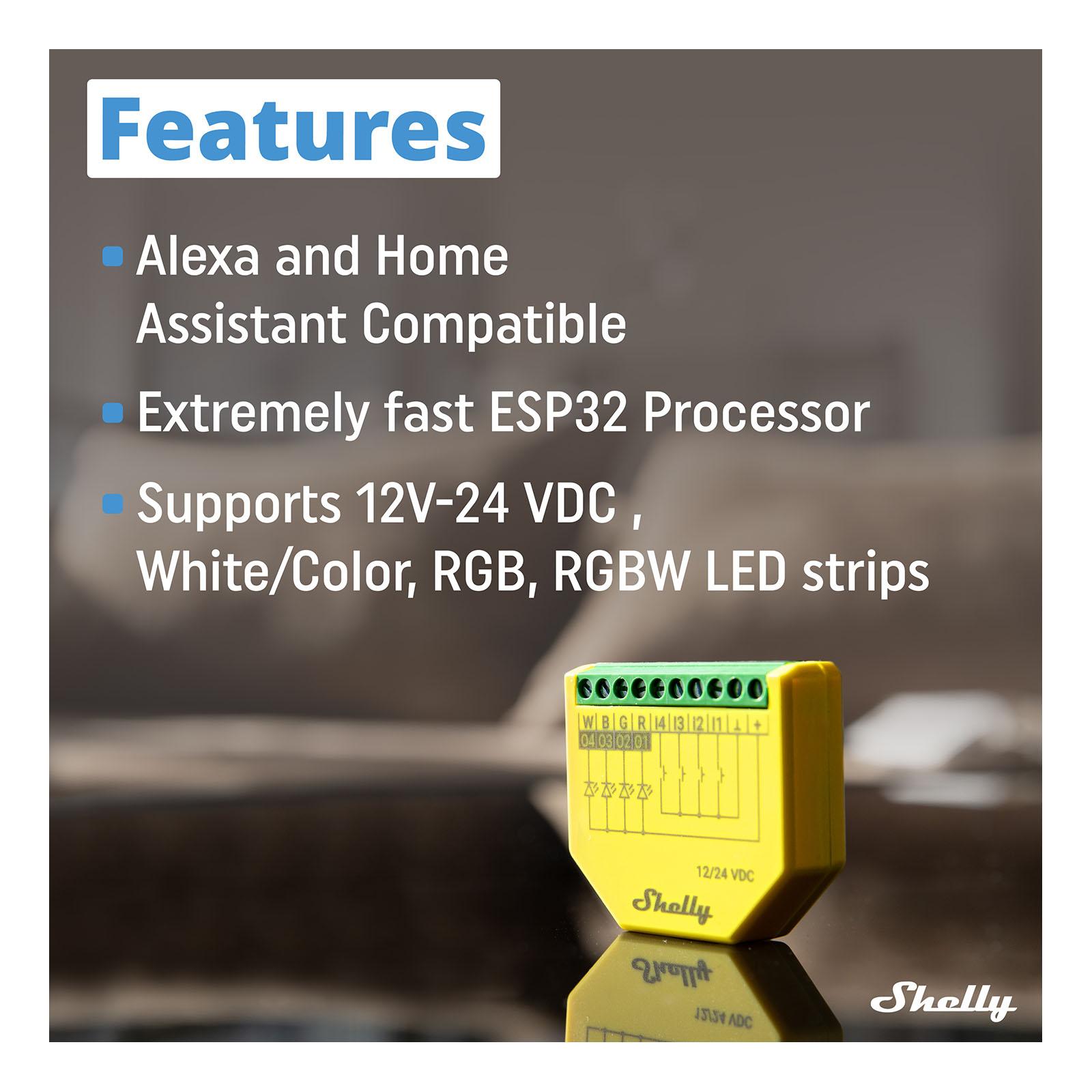 A compact and versatile RGBW controller designed for effortless control of any LED strips. With support for RGBW, RGB and Light profiles.