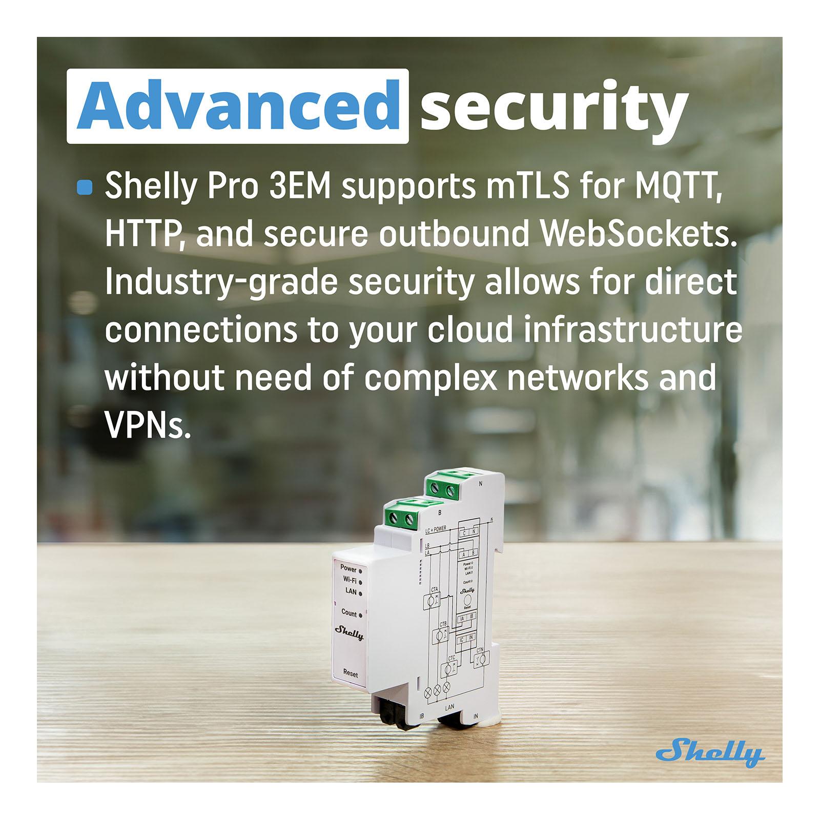Shelly Pro 3EM, Wi-Fi & Bluetooth