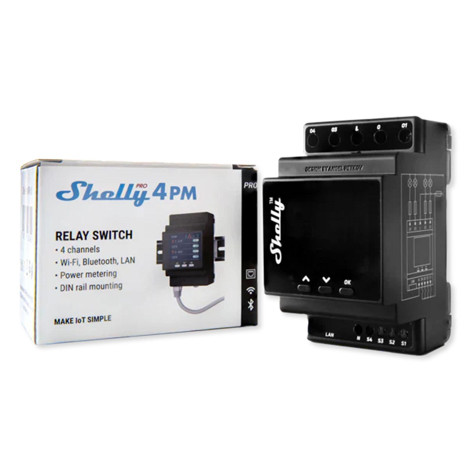 Shelly Pro 4PM, Wi-Fi & Bluetooth