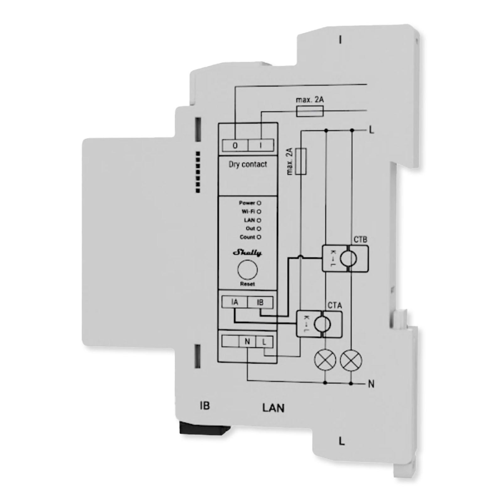 Shelly Pro EM-50 Single-Phase Energy Meter