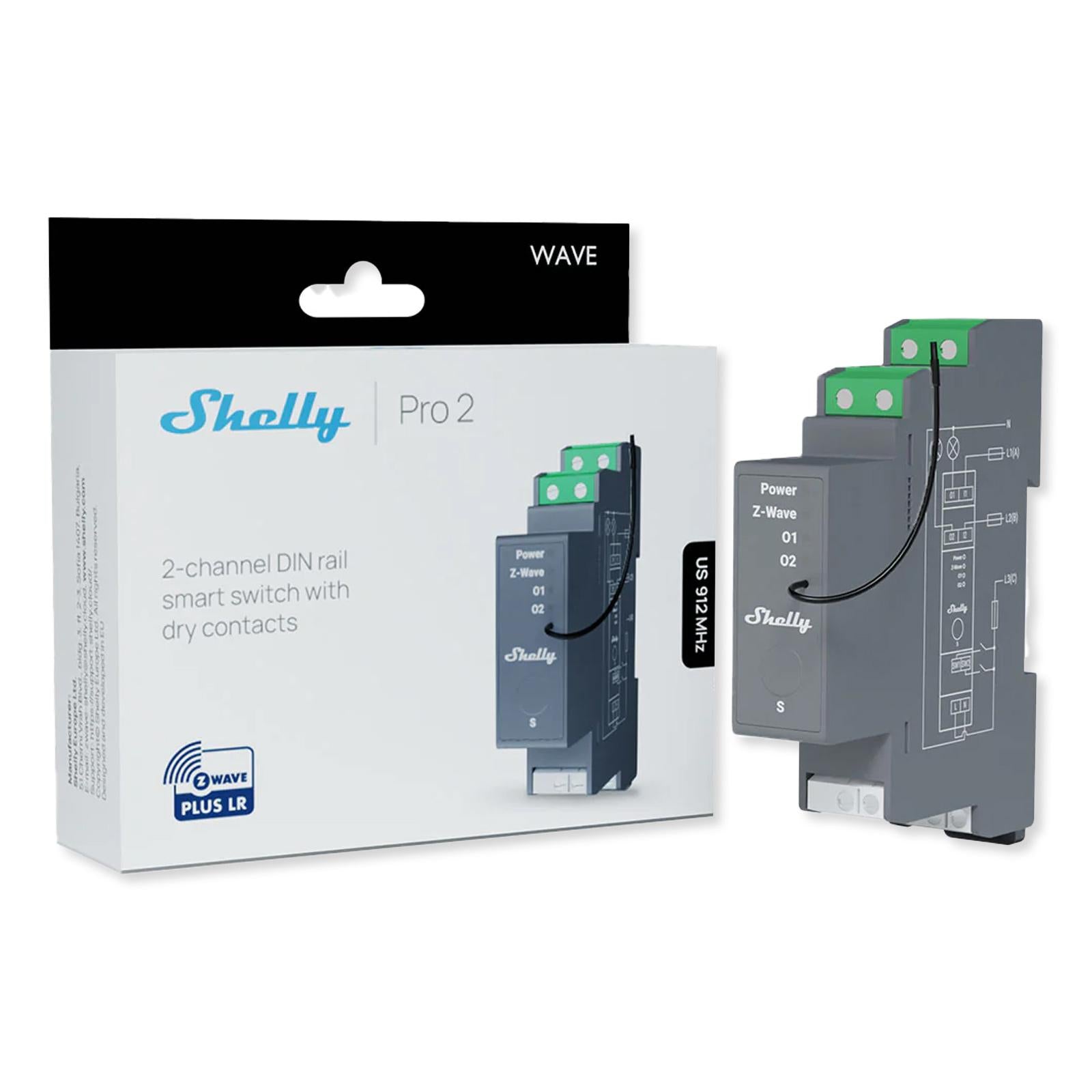 Shelly Wave Pro 2 US, Z-Wave 800 & Z-Wave LR