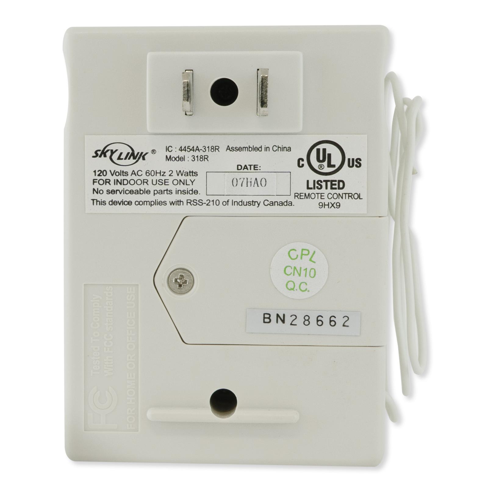 Skylink 318 Series Fixed Code Garage Door Receiver
