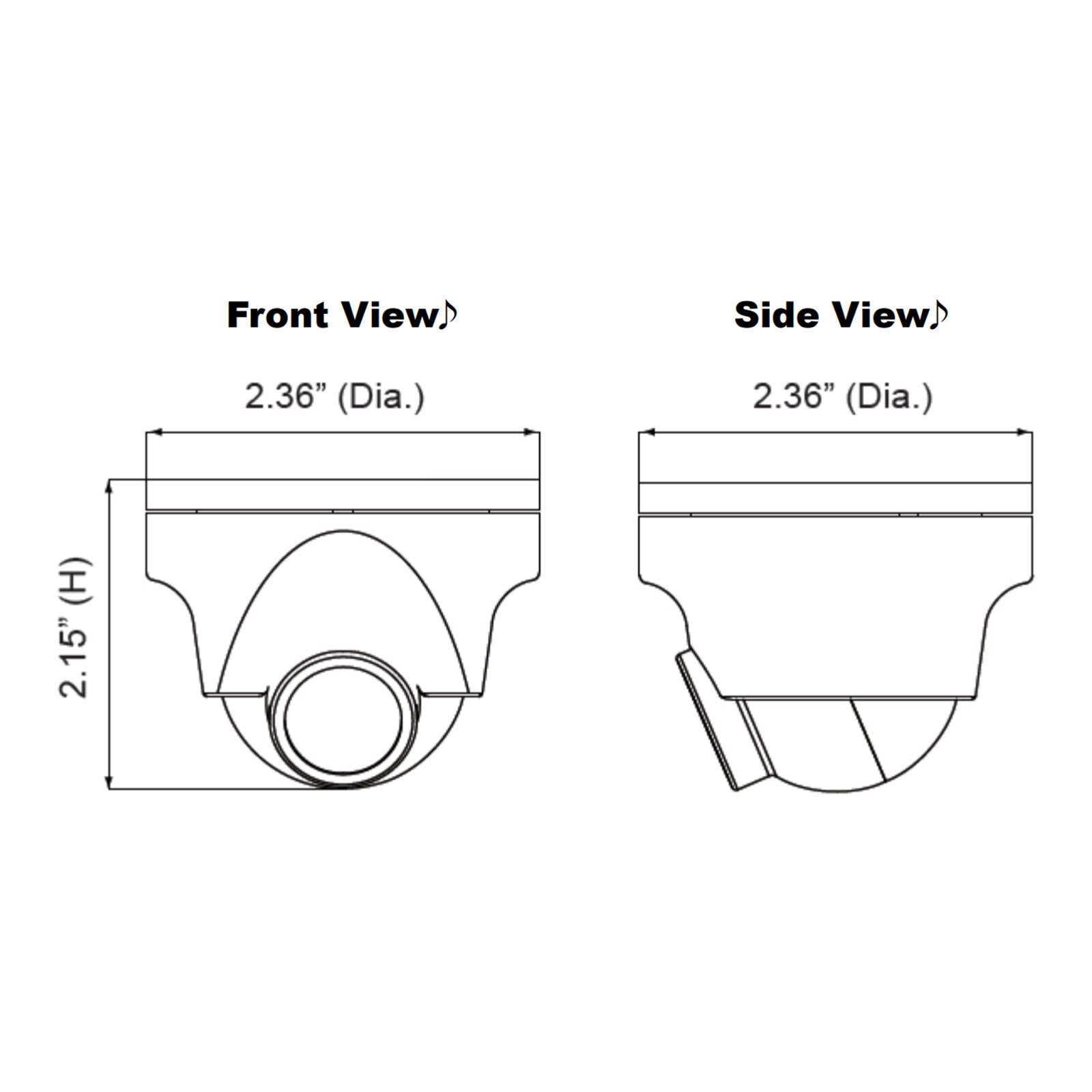 Speco 4MP HD-TVI Mini IR Turret Camera