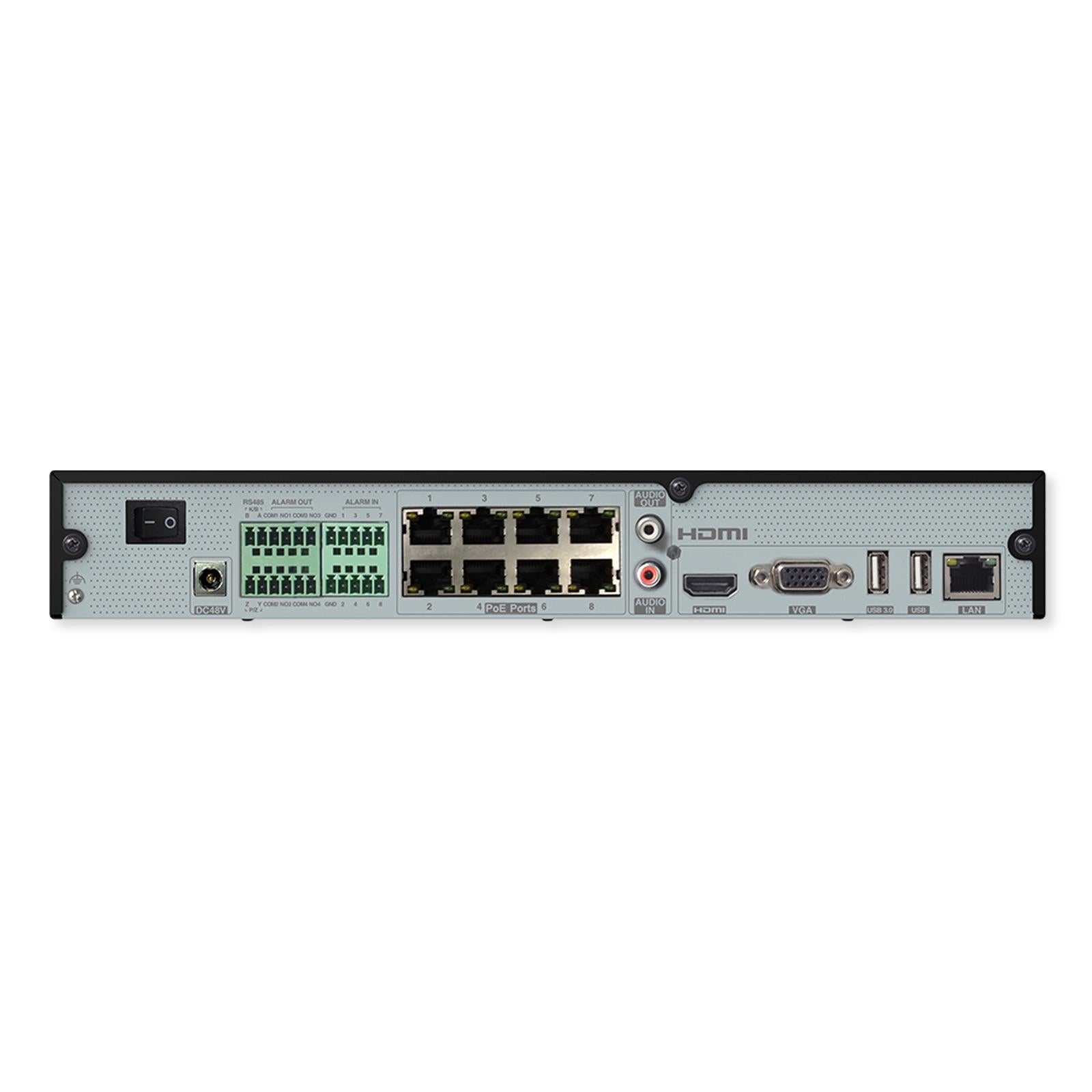 Speco 8 Channel 8K H.265 NVR with PoE, Facial Recognition, and Smart Analytics