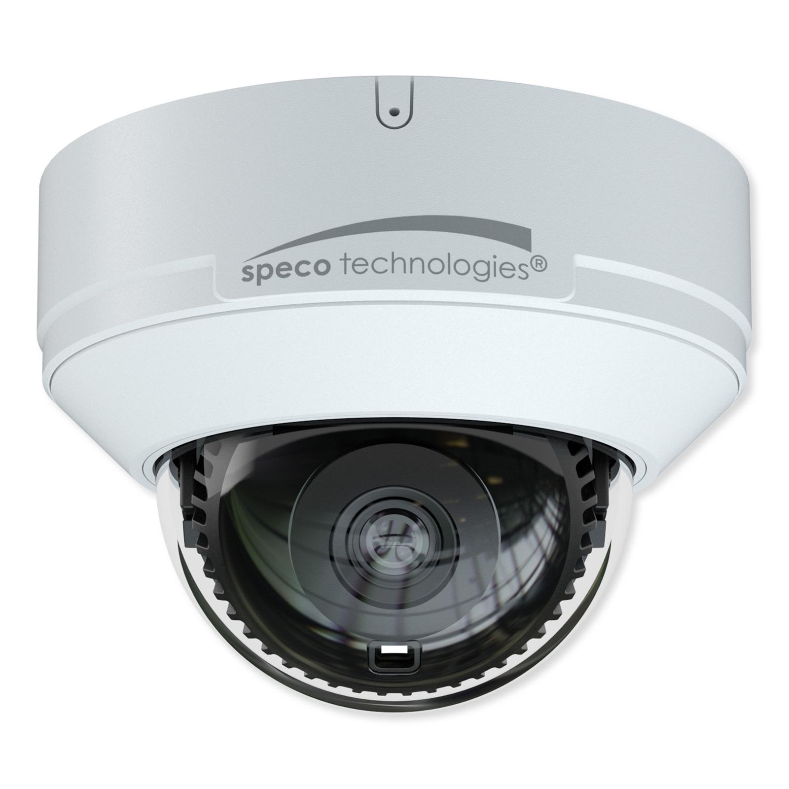 Speco 4MP Vandal Resistant IP Dome Camera with Advanced Analytics, 2.8mm Fixed Lens