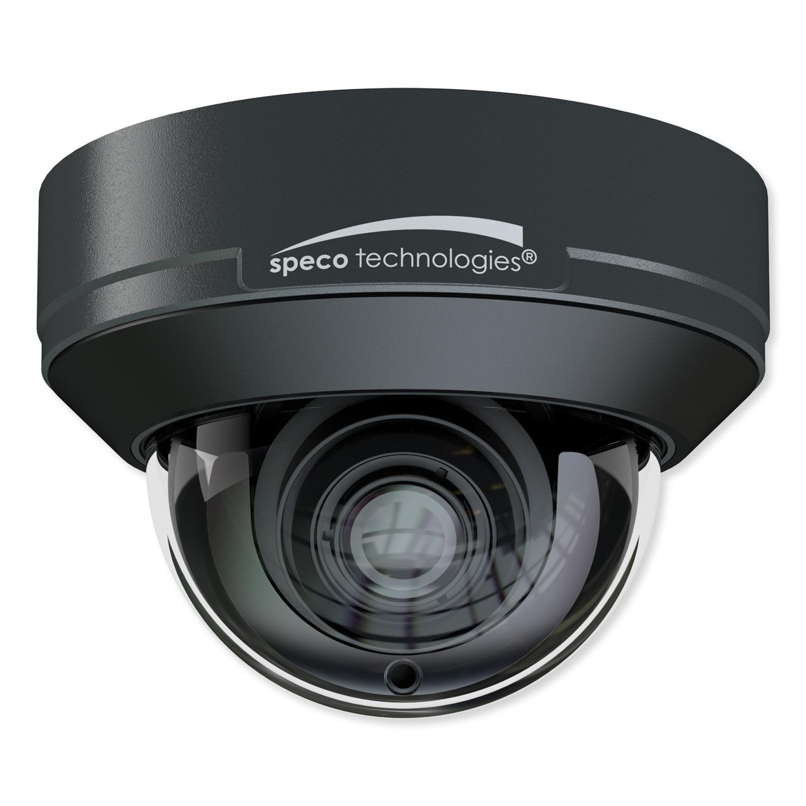 Speco 4MP Intensifier AI IP Dome Camera with Junction Box, 2.8-12mm Lens