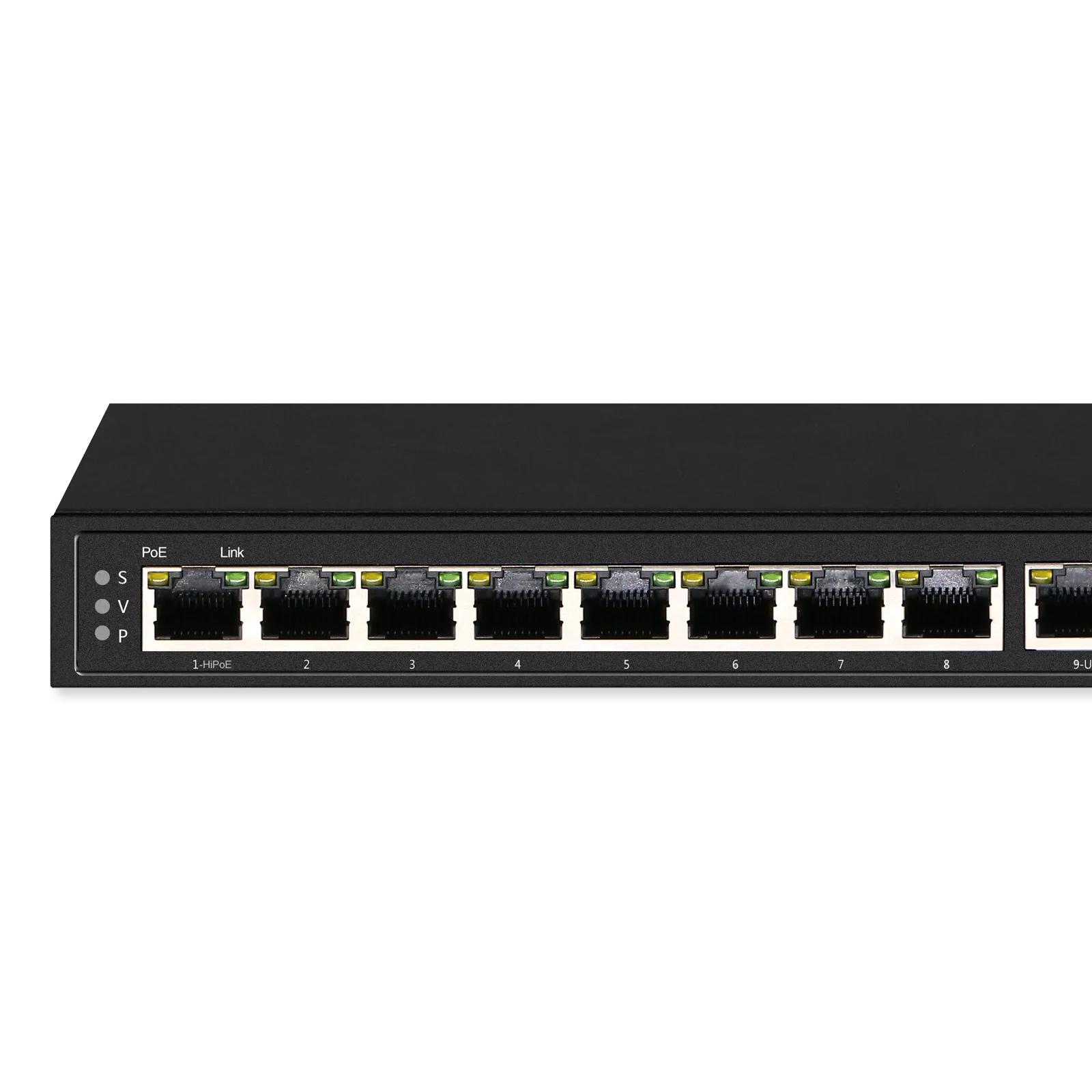 Speco 10-Port Gigabit Network Switch (8 PoE Ports, 2 Ports Uplink)