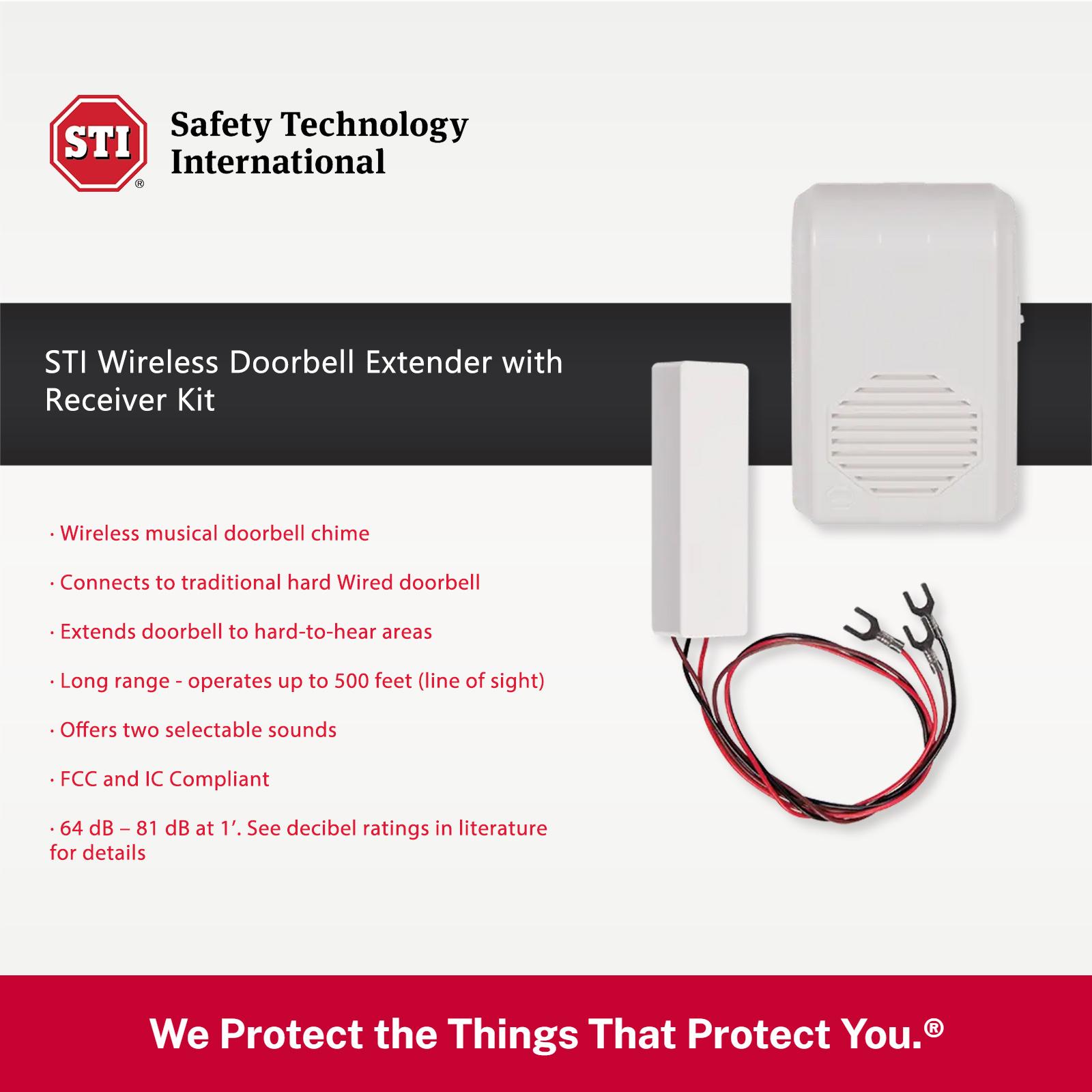 STI Wireless Doorbell Extender with Receiver Kit