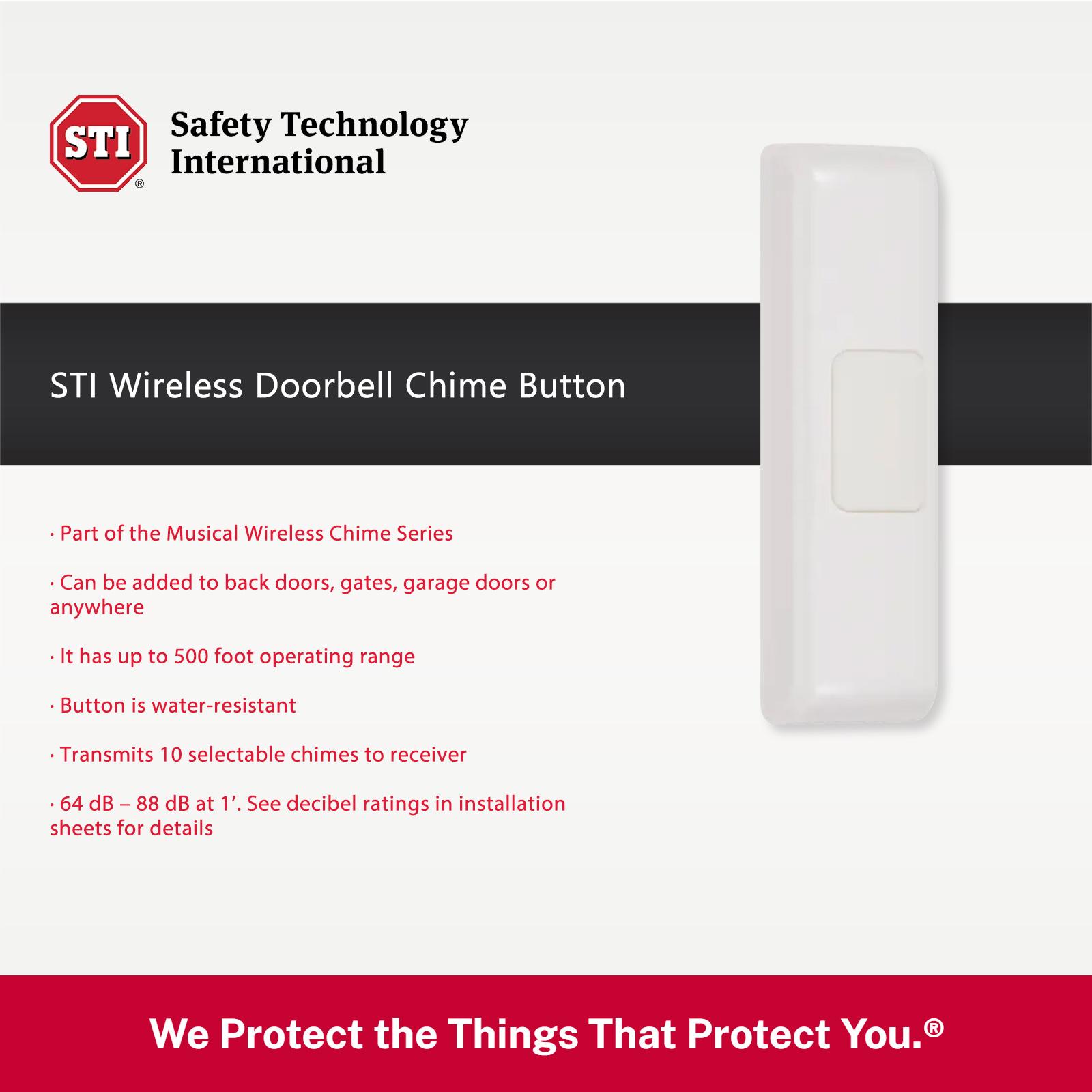 STI Wireless Doorbell Chime Button