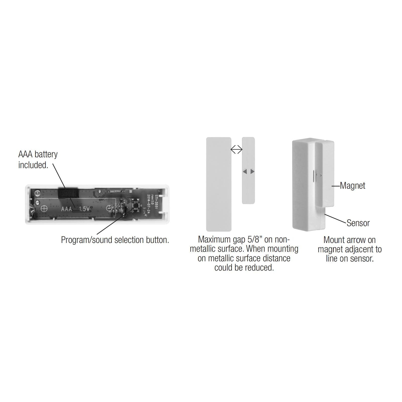STI Wireless Entry Alert Chime with Receiver Kit