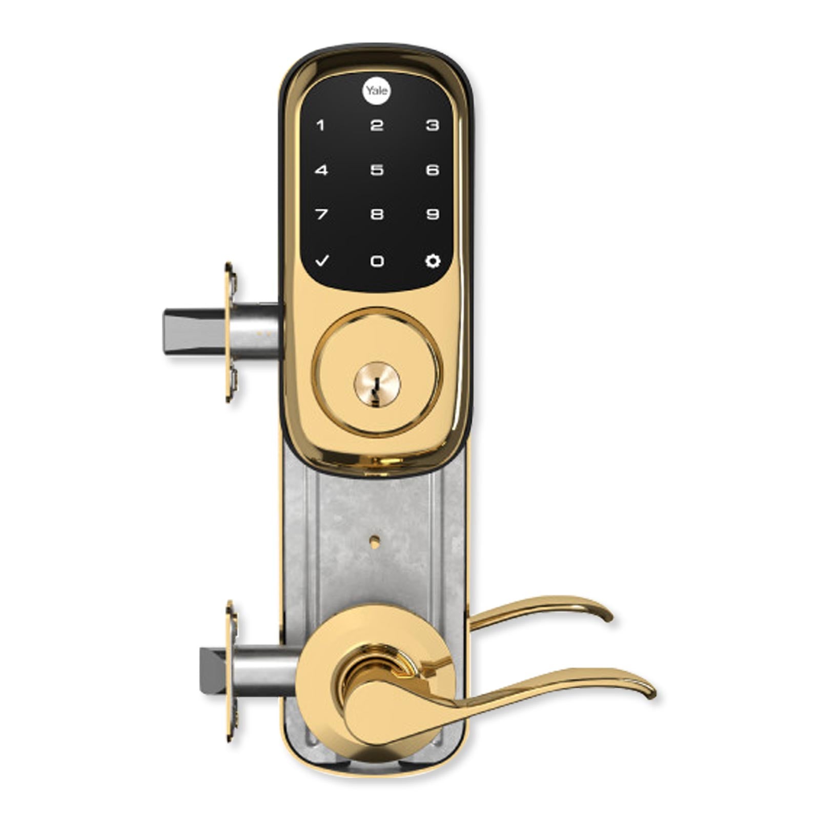 Yale Z-Wave Plus Assure Interconnected Lockset with Touchscreen Deadbolt, Norwood Lever, 4" Prep