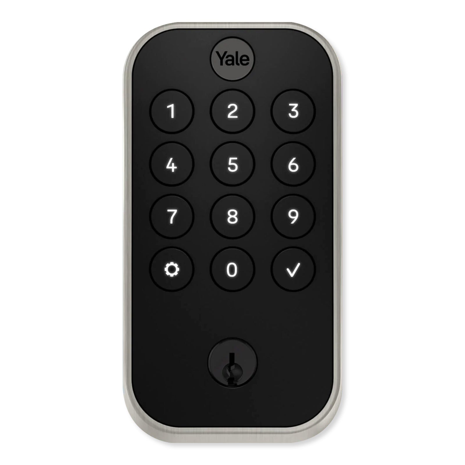 Yale Pro 2 Keyed Pushbutton Keypad Lock with Bluetooth, No Smart Module, Satin Nickel (Open Box)