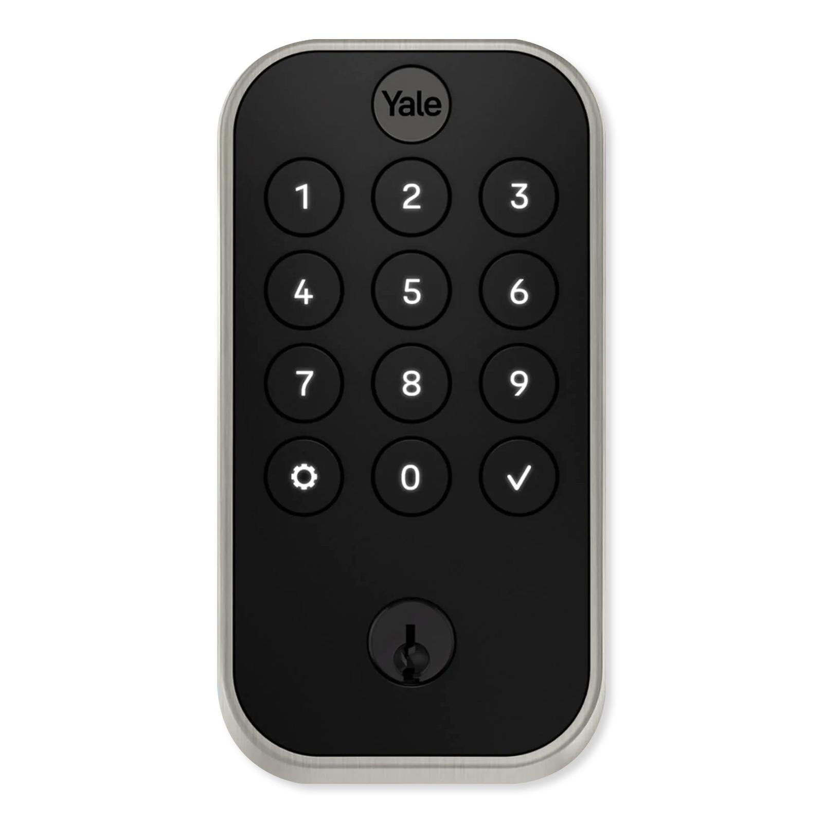 Yale Pro 2 Keyed Pushbutton Keypad Lock with Bluetooth, No Smart Module, Satin Nickel (Open Box)