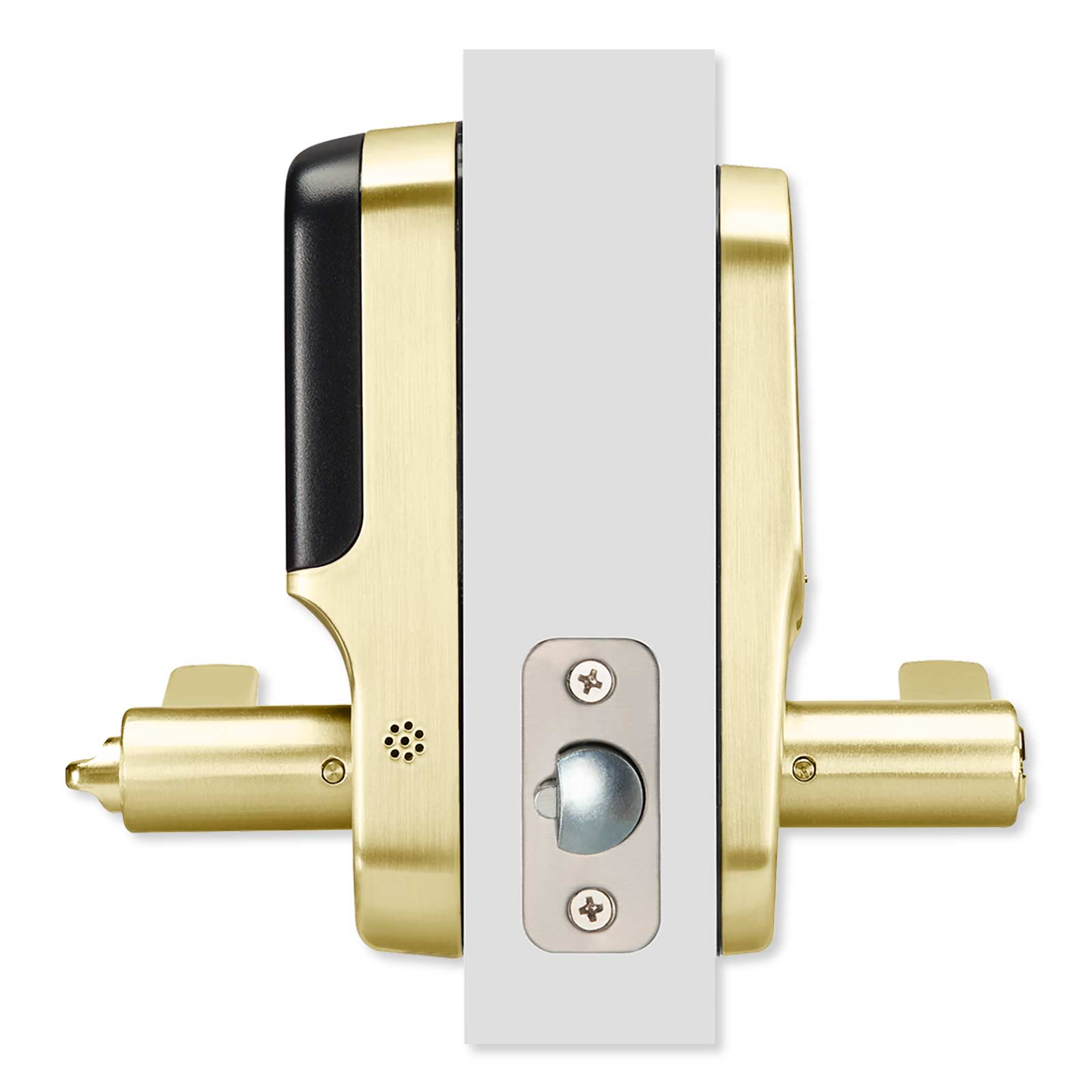 Yale Assure Pushbutton Keypad Lever Lock, Standalone (No Smart Module), Lifetime Brass (Open Box)