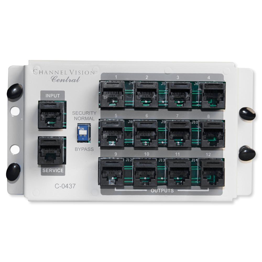 Channel Vision C0437 4x12 RJ45 Phone Distribution Module with RJ31X
