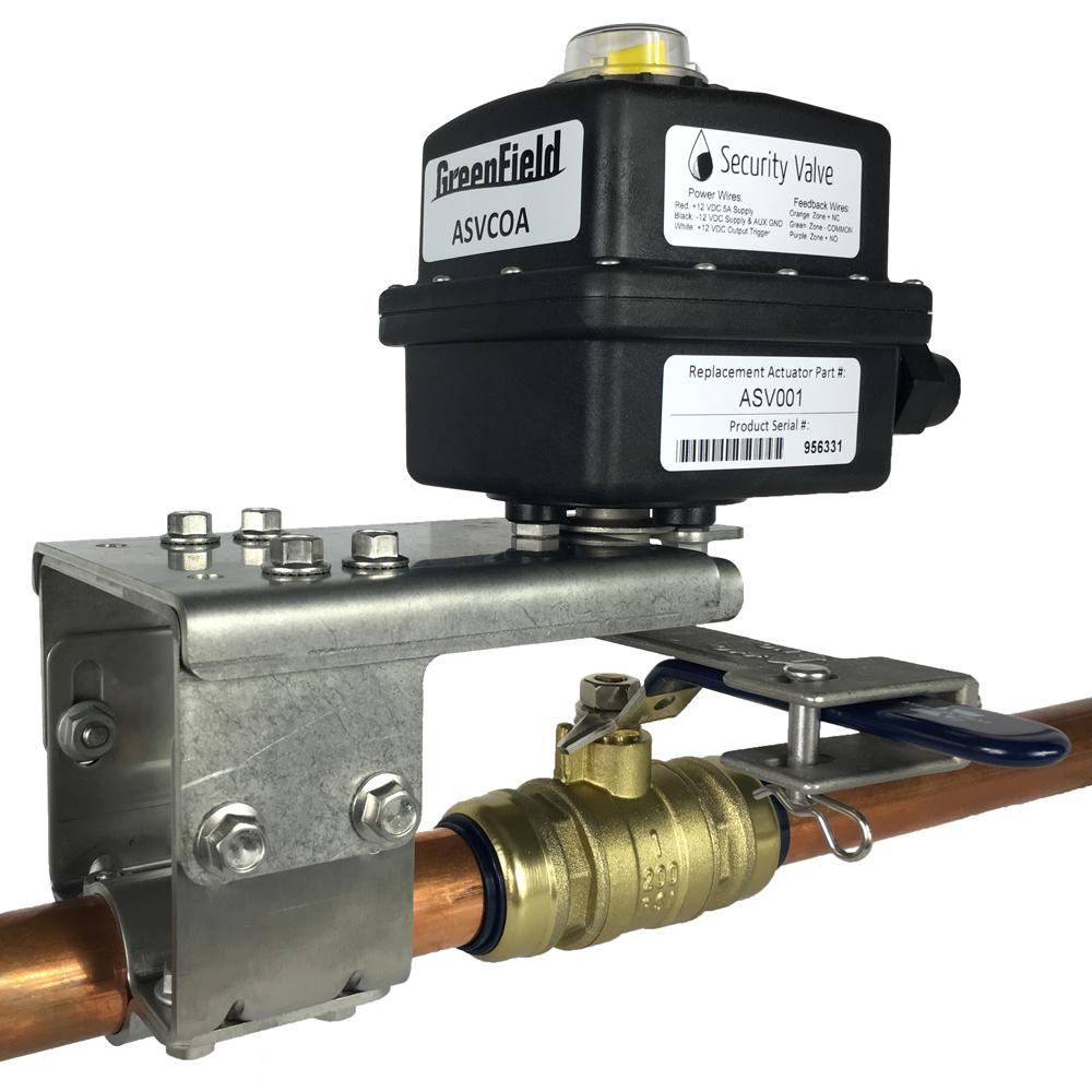 Greenfield ZWave Automatic Security Valve ClampOn Actuator