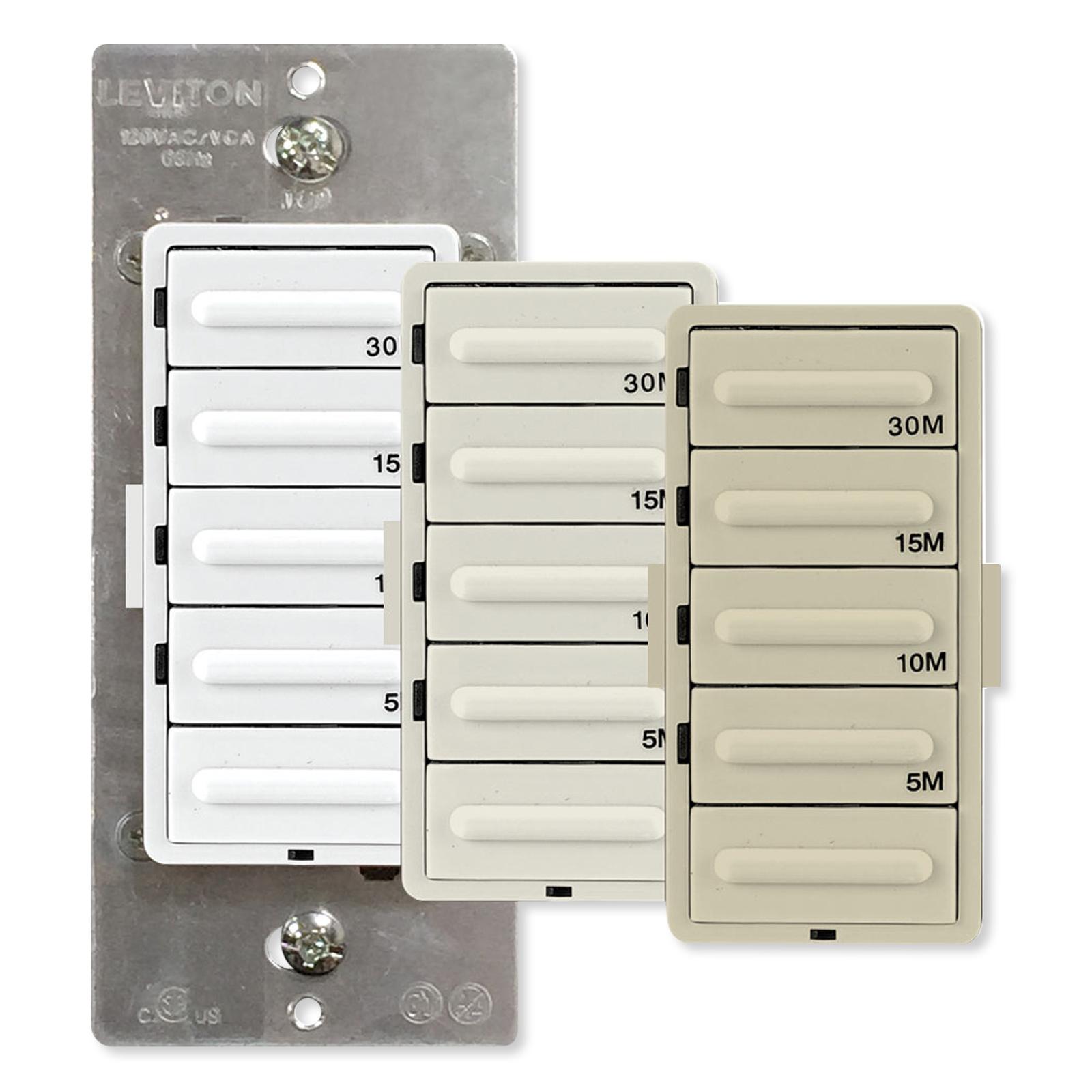 Leviton Decora Preset Countdown Timer Wall Switch, 30 Min