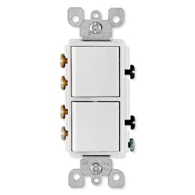 Leviton Decora 3 Way Combination Wall Switch Dual Switch